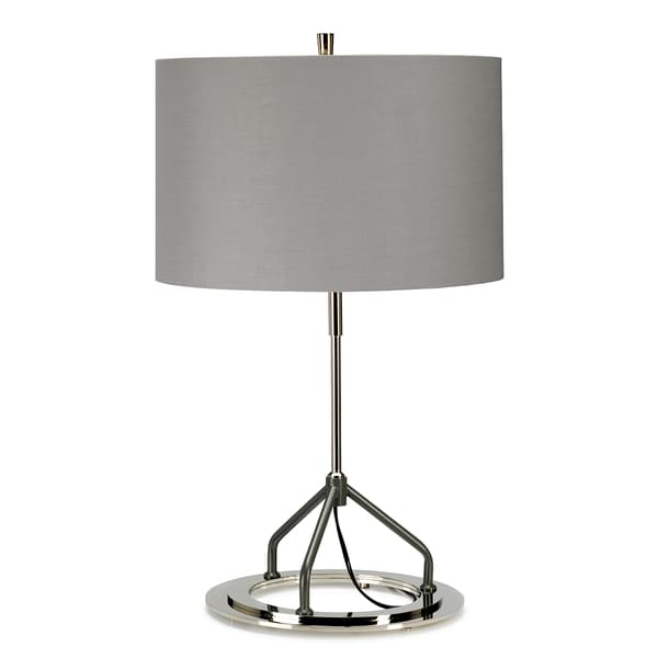 Bordlampe sølv med grå skærm Vicenza E27 60W Elstead