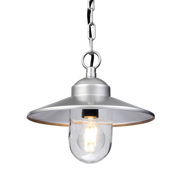 Utomhus pendellampa silver E27 60W Klampenborg Elstead