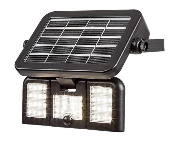 Solarprojektør med sensor LED 9.6W Lihull sort 77020 Rabalux