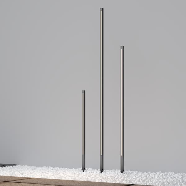 Grafitgrå trädgårdsstolpe med inbyggd LED 12W Pole Maytoni