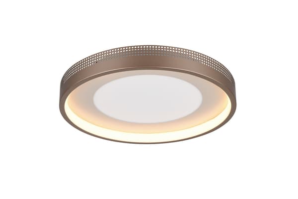 Moderne kaffe rund perforeret LED loftslampe 36W SOLEA Trio