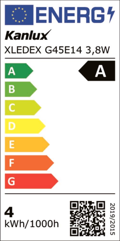 LED-lamppu 3.8W XLEDEX G45E14 filamenttipolttimo neutraali valonväri Kanlux