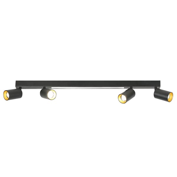 Perugia loftlampe 4xGU10 + 1xLED sort LP-0703/4C BK Light Prestige
