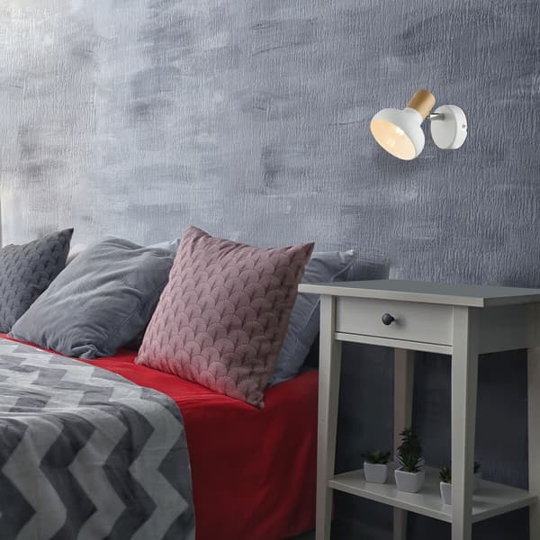 Rörlig vägglampa E14 vit Holly 5943 Rabalux