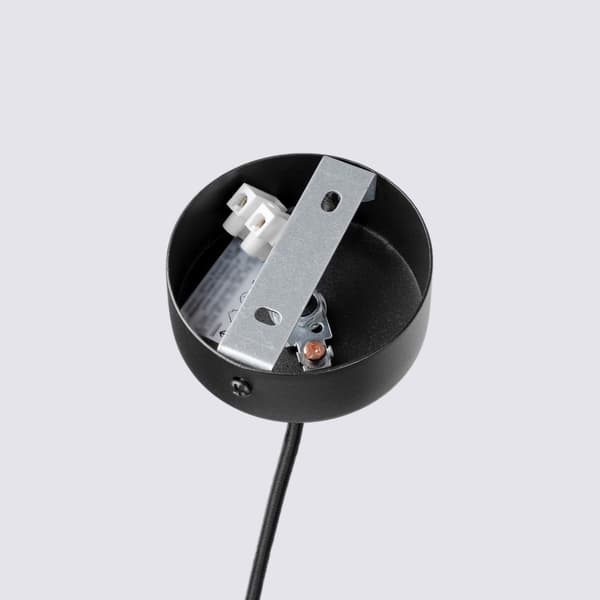 Pendellampe moderne sort rør justerbar gul filtskive 1xG9 8W FELTRO Sollux Lighting