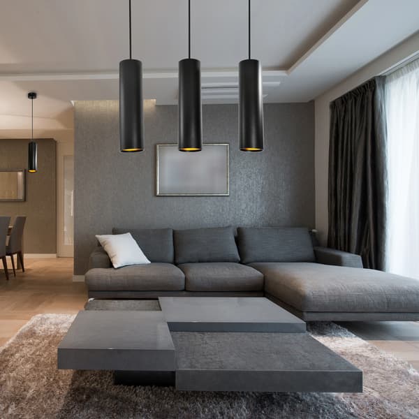 Pendellampe sorte rør 3xGU10 LATI 307583 Polux