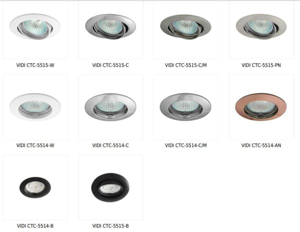 Kanlux VIDI serie 2790 loftarmatur