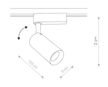 Nowodvorski PROFILE IRIS LED VIT 20W, 3000K 9004 systemlampa