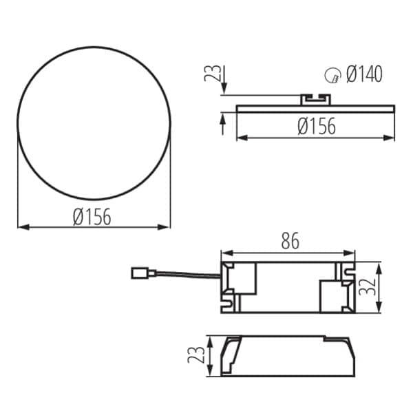 Kanlux AREL LED loftarmatur model 29588 IP65