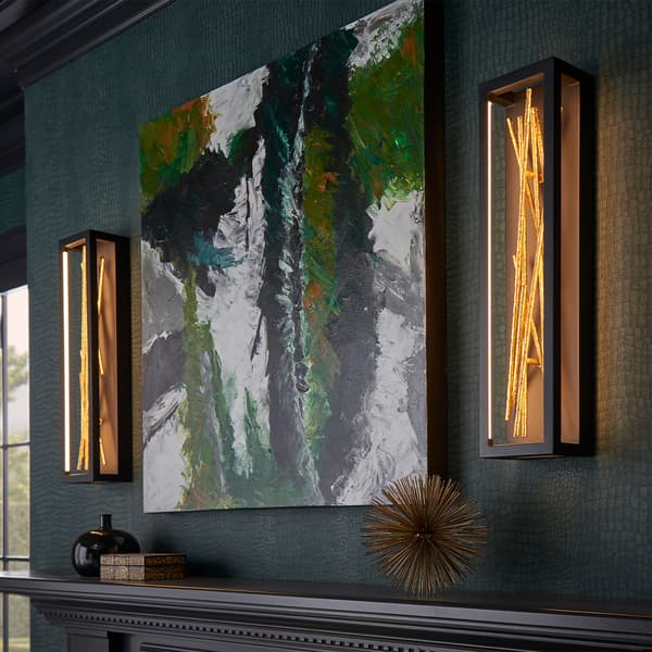 Moderne LED væglampe guld-sort Styx LED 14W Quintiesse