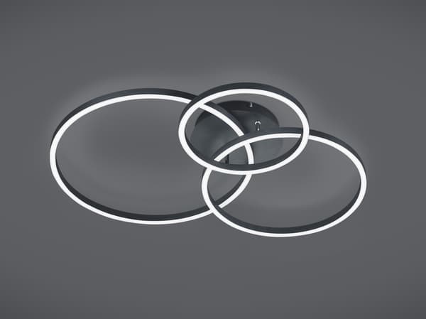 Moderne loftlampe indbygget LED WINONA sort Trio 670810632