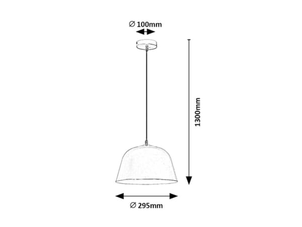 Riippuvalaisin E27 1x60W harmaa 3095 Malia Rabalux