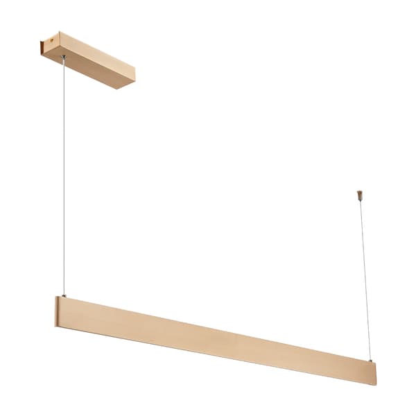 Moderne guld pendel, aflang, variabel LED-farve 36W LINEA Milagro