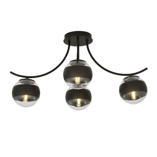 Emibig loftlampe 4xE14 40W BOSTON 4 SORT/STRIBET 1111/4