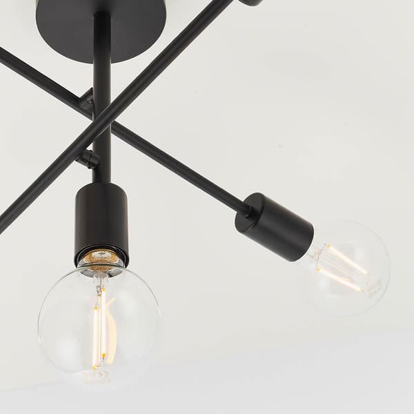 Loft-kattovalaisin mattamusta sticki 5xE27 40W STUDIO Endon