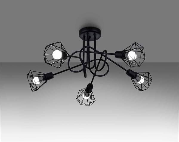 Sollux ARTEMIS industriel sort lysekrone SL.1110