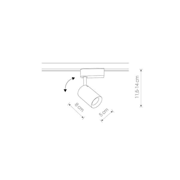 Nowodvorski PROFILE IRIS LED BLACK 7W, 3000K 8996 systemlampe