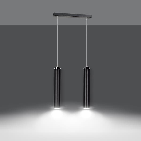PENDEL Emibig 2xGU10 30W LUNA 2 BLACK 956/2