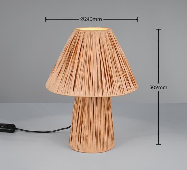 Boho bordslampa papperssvamp för vardagsrum sovrum 2xE14 10W ANEA RL