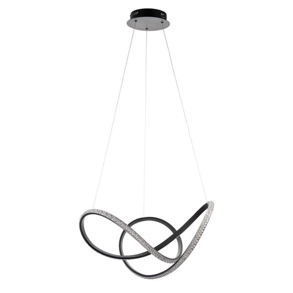 Moderne sort LED-pendellampe 42W FRANCISCA Endon