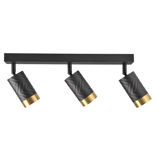 Væg- og loftlampe 3 sort-guld GU10 ARRAS 323552 Polux