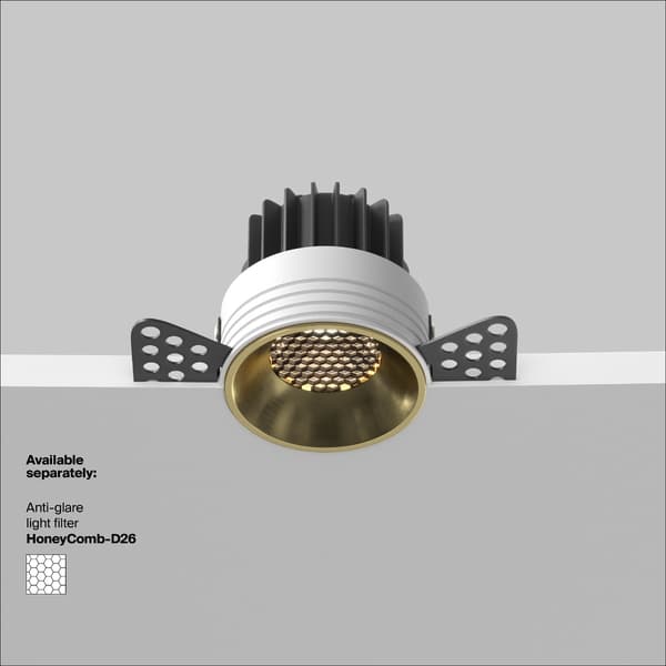 Moderne messing indbygningsspot LED 7W RUND Maytoni Technical