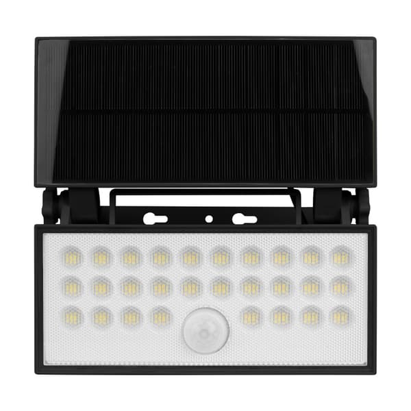 8W LED solcellelampe med bevægelsessensor sort IP65 DPM