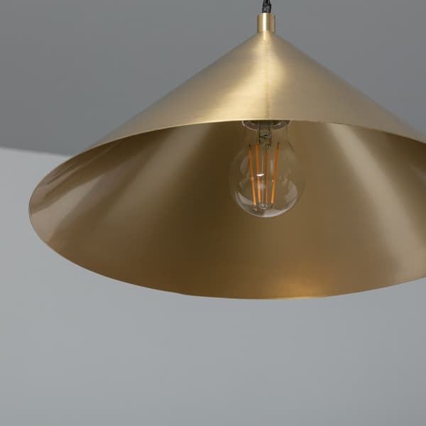 Pendellampe Guld Kegle Abruzzo Horte E27