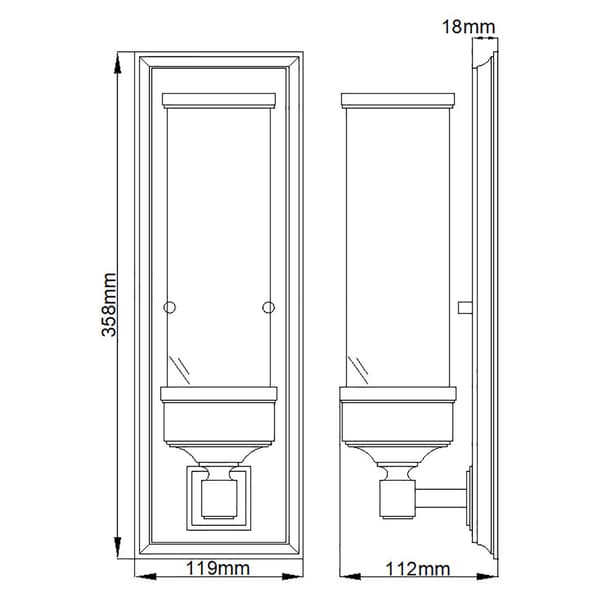 Badrumsvägglampa krom Cambridge 1xG9 3W Elstead