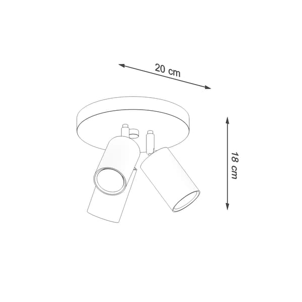 Loftlampe RING 3P hvid Sollux Lighting model SL.1015