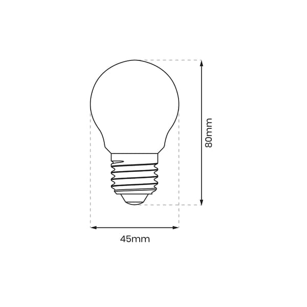 LED-filamentpære 4W E27 neutral lysfarve Eko-Light