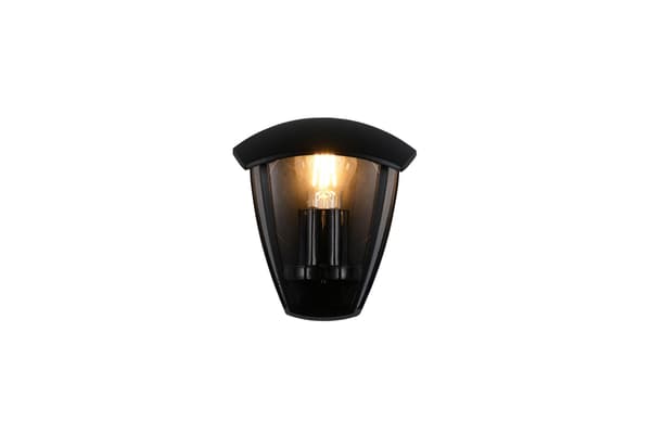 Klassinen musta ulkoseinävalaisin lyhty 1xE27 10W VENTA Trio