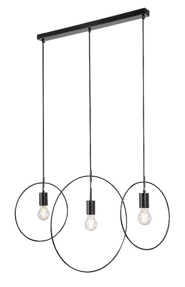 Pendellampe E27 3x40W mat sort 72019 Dilara Rabalux