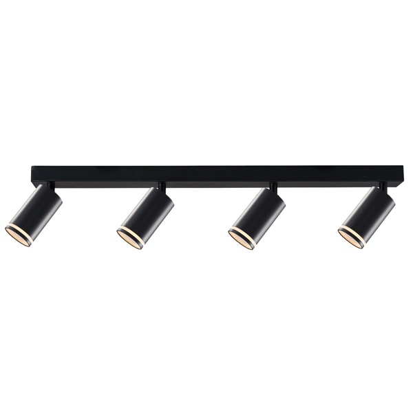 Væg- og loftslampe 4 GU10 Sort PARIS 322357 Polux