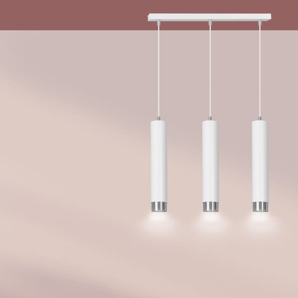 Lysekrone Emibig 3xGU10 30W KIBO 3 WH/CHROME 641/3
