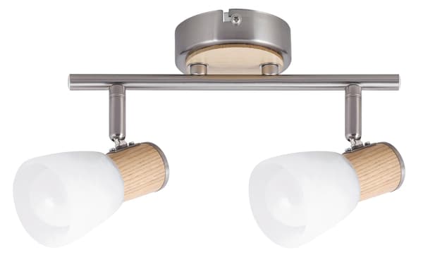 Vägg- och takspotlight satin krom / vit E14 2x40W Gavin 6487 Rabalux