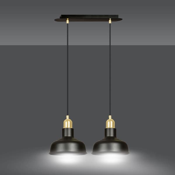 PENDEL Emibig 2xE27 60W IBOR 2 SVART 1042/2