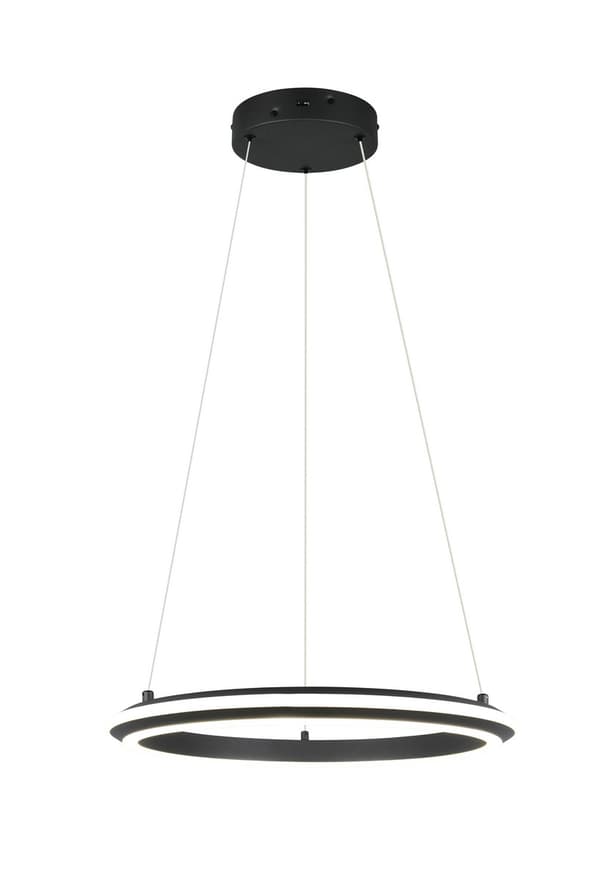 Moderne sort ring pendel ø45cm variabel farve LED 34W AMADOR Trio