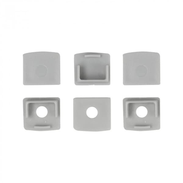 Set med 10x LED-listprofil GP03 infälld anodiserad + frostat lock 3m Ecolight