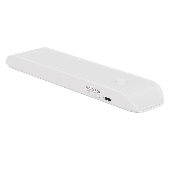 Underskåpslampa vit rektangulär rörelsesensor batteri USB-C neutral färg LED 1W SEB Eko-Light