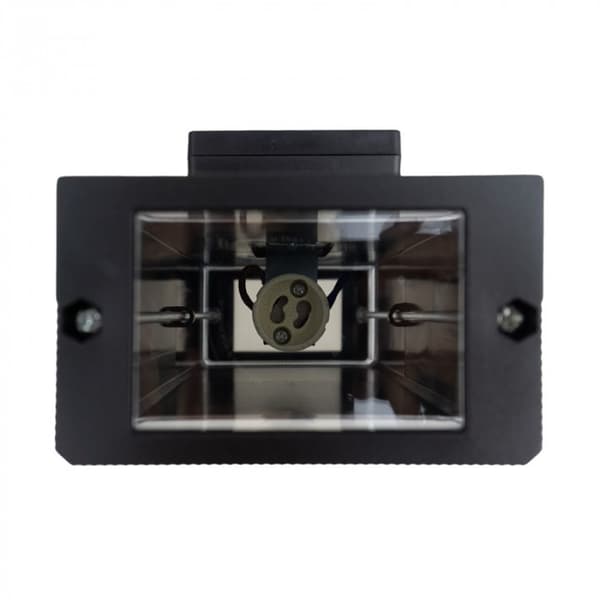 Moderne sort udendørs væglampe 2xGU10 15W Ecolight