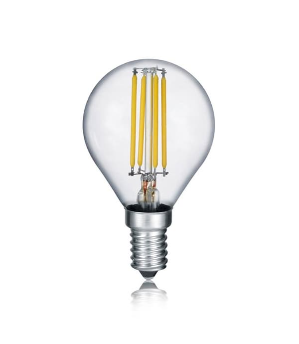 LED pære transparent kugleformet E14 2W 2700K 250lm Trio