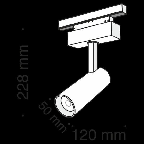 1-vaiheinen musta LED-kohdevalo 9W 4000K FOCUS LED Maytoni Technical