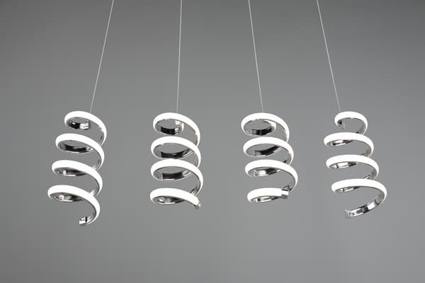 Pendellampe moderne spiraler sølv LAOLA LED 8W RL