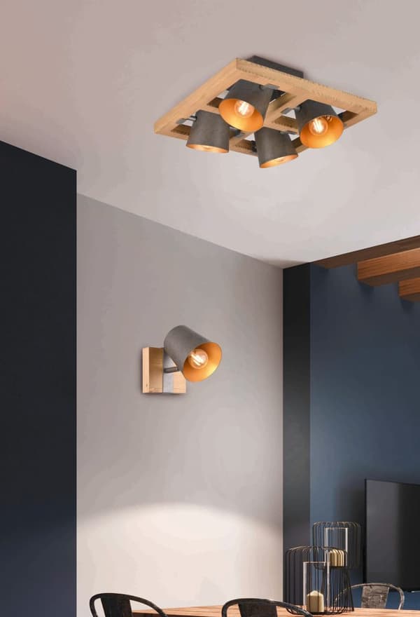 Moderne loftlampe BELL sølv Trio 601900467
