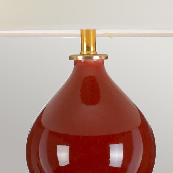 Bordslampa keramik röd Harbin E27 60W Designer's Lightbox