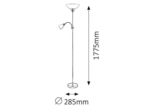 Gulvlampe E27 1x60 + E14 1x40W Diana 4068 Rabalux