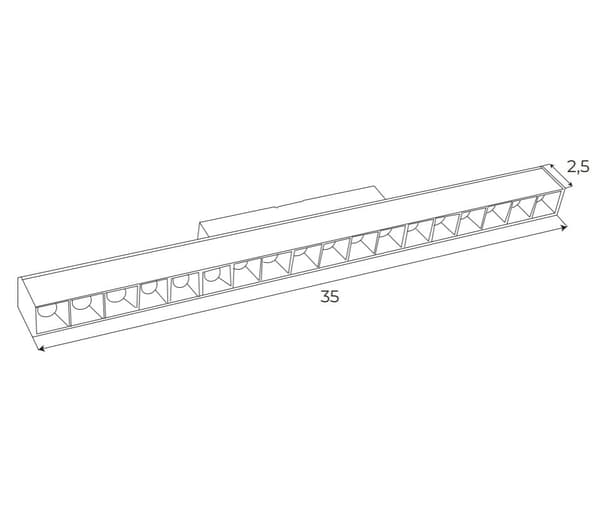 Magnetisk lineær lampe hvid ZIGBEE LED system 18W 1304lm 2700/5000K Maxlight