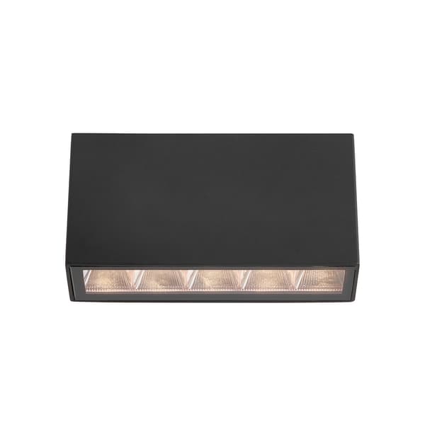 Moderne sort rektangulær udendørs loftslampe LED 5W Forli 4K Italux