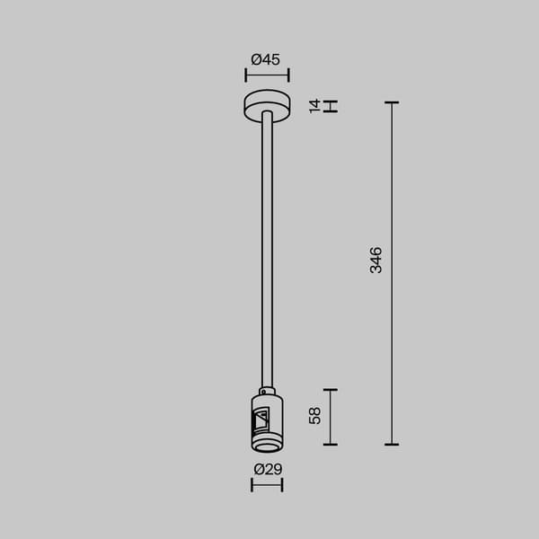 Loftmontering med strømindgang 35 cm messing FLARITY Maytoni Technical